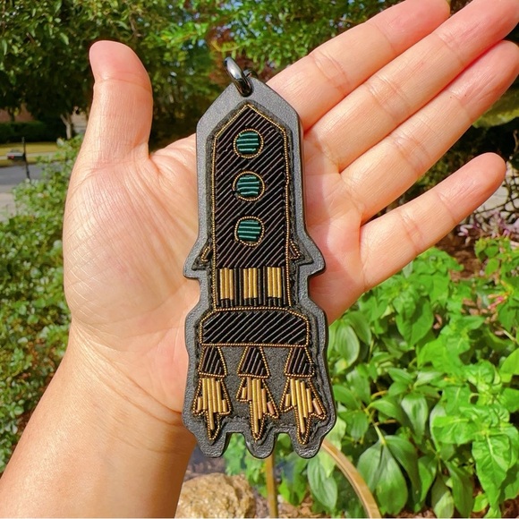 NWT COACH EMBROIDERED ROCKET BAG CHARM 58491 - Picture 5 of 8